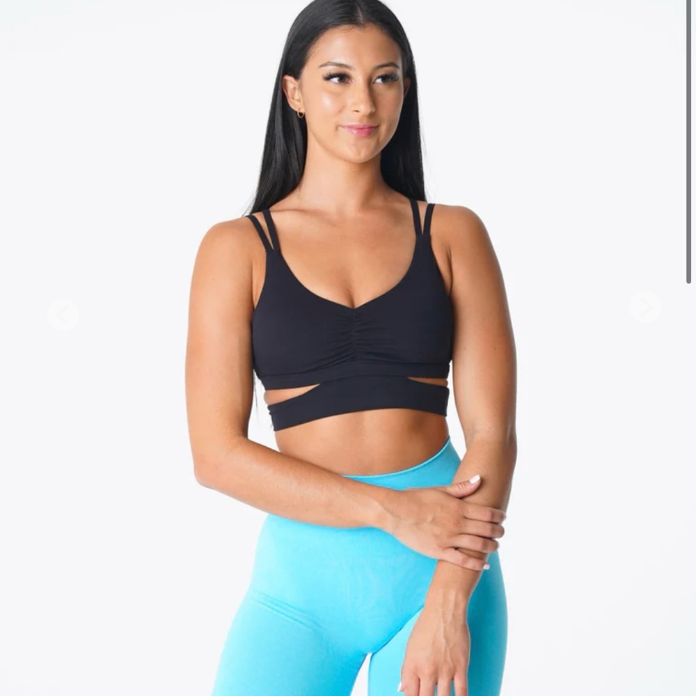 NVGTN Black Strappy Sports Bra
